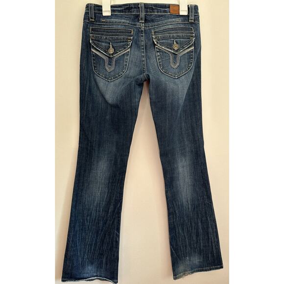 VIGOSS Collection Women's Dark Wash Low Rise Bootcut Jeans Size 5/6 - Picture 3 of 6